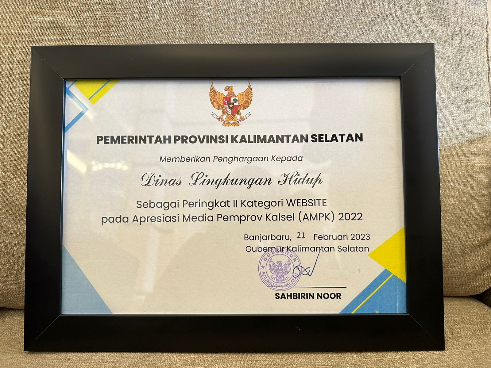 Dlh Kalsel Menerima Penghargaan Apresiasi Media Pemprov Kalsel 2022